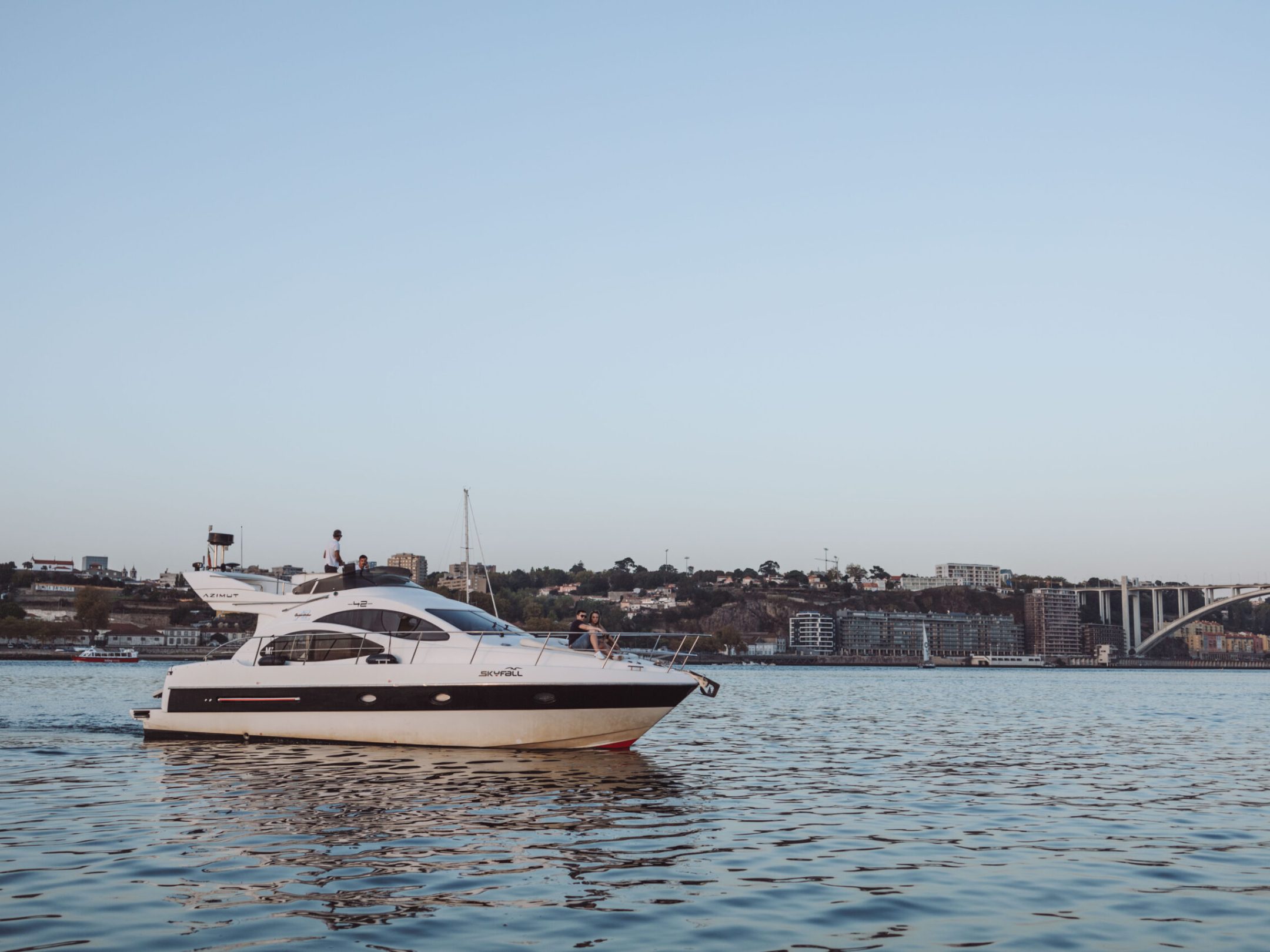 a small boat in a body of water